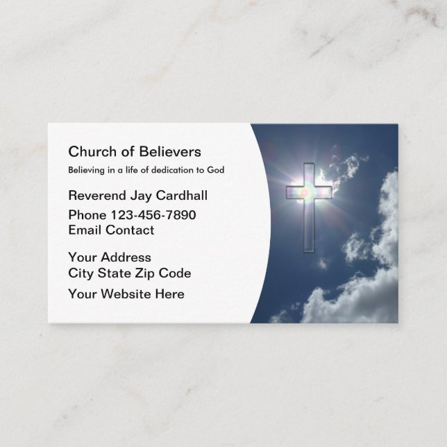 Tarjeta De Visita Christian Church Clergy Business Cards (Anverso)