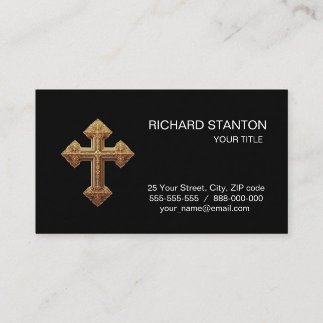Tarjeta De Visita Christian cross (Anverso)