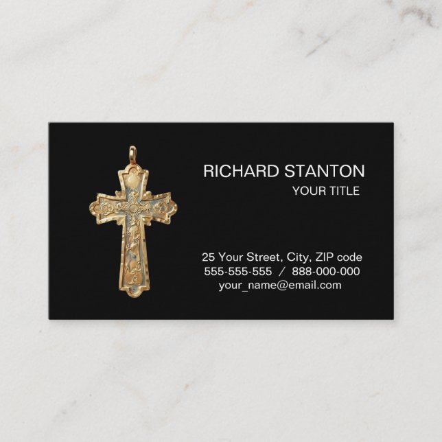 Tarjeta De Visita Christian cross (Anverso)