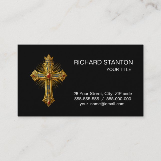 Tarjeta De Visita Christian cross (Anverso)