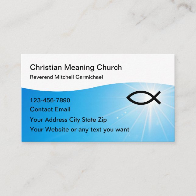 Tarjeta De Visita Christian Modern Business Cards Design (Anverso)