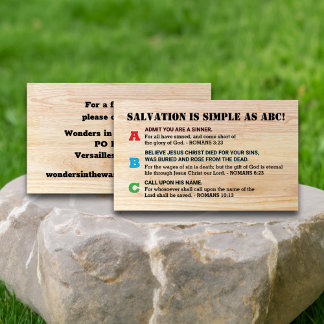 Tarjeta De Visita Christian Romans Road Gospel ABC Salvación