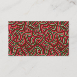 Tarjeta De Visita Christmas Abstract Stripes