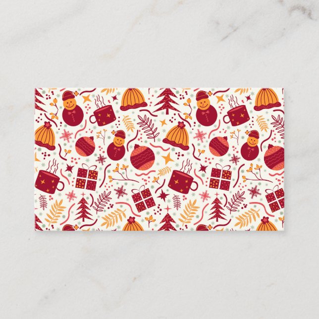 Tarjeta De Visita Christmas Decor  (Anverso)