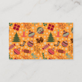 Tarjeta De Visita Christmas Ornaments Orange