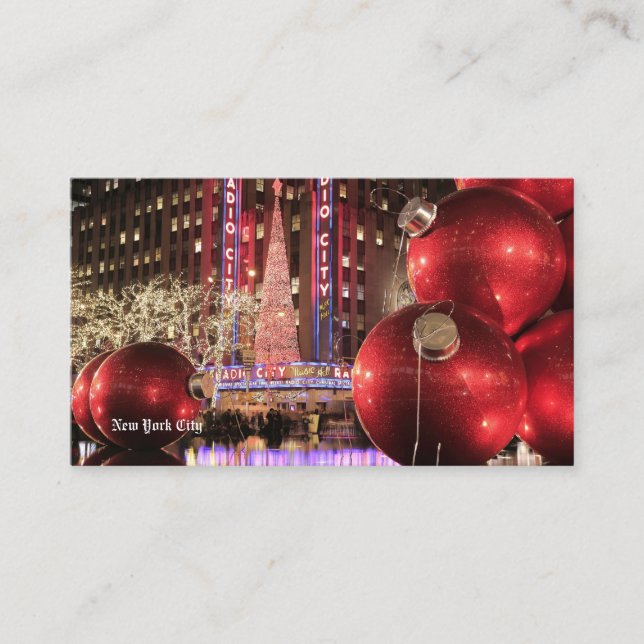 Tarjeta De Visita Christmas Postcard NYC - New York City (Anverso)
