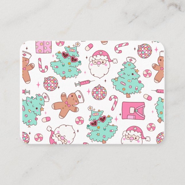 Tarjeta De Visita Christmas Tree Snowman Christmas Party  I (Anverso)