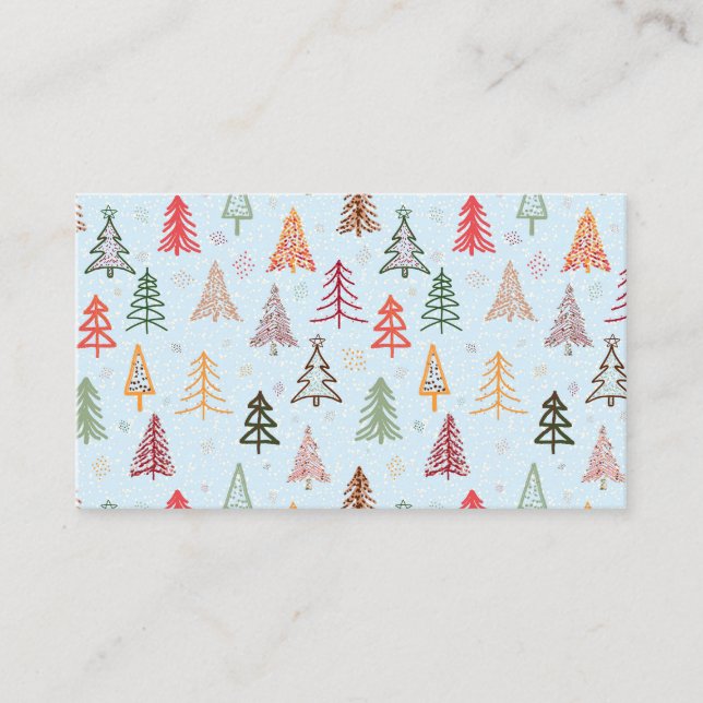 Tarjeta De Visita Christmas Trees (Anverso)