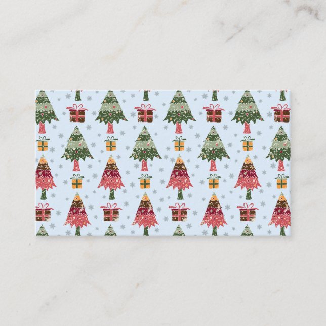 Tarjeta De Visita Christmas Trees 2 (Anverso)