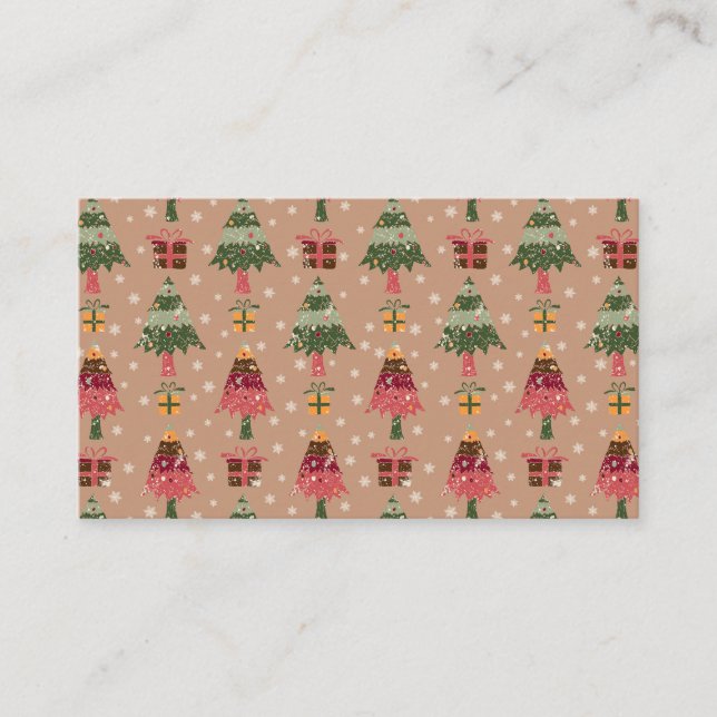 Tarjeta De Visita Christmas Trees 3 (Anverso)