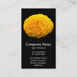 Tarjeta De Visita Chrysanthemum naranja - Negro