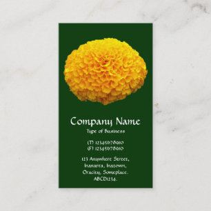 Tarjeta De Visita Chrysanthemum naranja - Verde oscuro