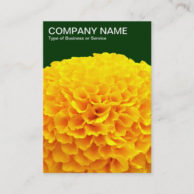 Tarjeta De Visita Chrysanthemum naranja - Verde oscuro 003300 (Anverso)
