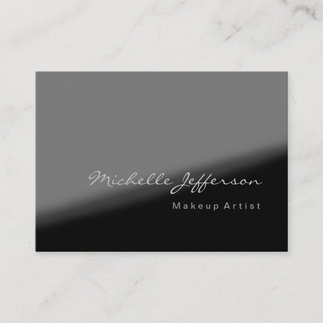 Tarjeta De Visita Chubby Artista Gray Black White Business Card (Anverso)