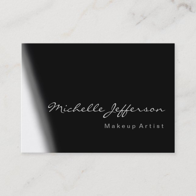 Tarjeta De Visita Chubby Artista Gray Black White Business Card (Anverso)