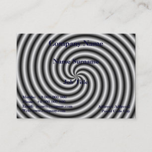Tarjeta de visita Chubby El Swirl en blanco y negr