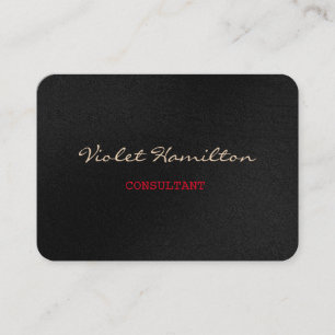 Tarjeta De Visita Chubby Elegante Guión Rojo Profesional de moda