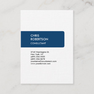 Tarjeta de visita Chubby Linen Blue Attractive