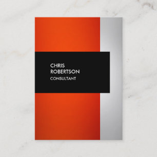 Tarjeta De Visita Chubby Naranja Gray Black Creative Business Card