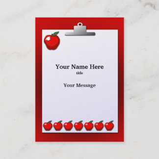 Tarjeta de visita Chubby para manzanas de profesor