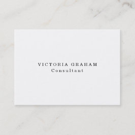 Tarjeta De Visita Chubby Plain Trendy White Professional Creativo