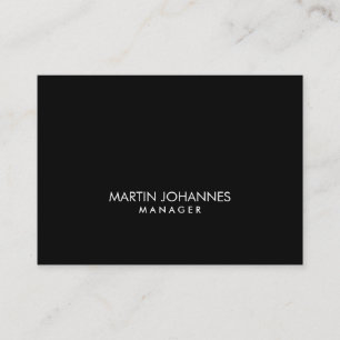 Tarjeta De Visita Chubby Professional Black Plain Business Card