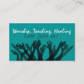 Tarjeta De Visita Church.Worship.Bible.Fellowship.Healing.Prayer