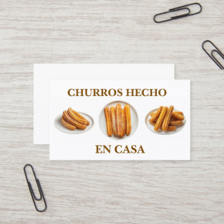 Tarjeta De Visita Churros hecho en casa