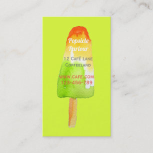 Tarjeta De Visita Cibercafé popsicle bloques de hielo Verano