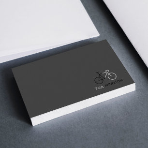 Tarjeta De Visita Ciclista profesional Minimalista blanco y negro