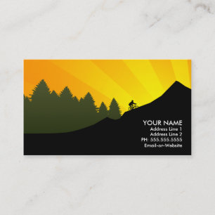 Tarjeta De Visita ciclista: rayos de la montaña: