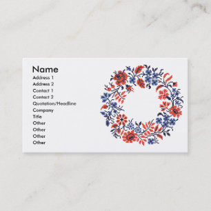 Tarjeta De Visita Ciclo de flores
