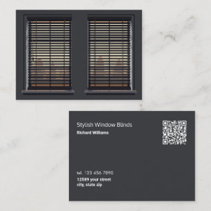 Tarjeta De Visita Ciegos de ventana QR de personalizado