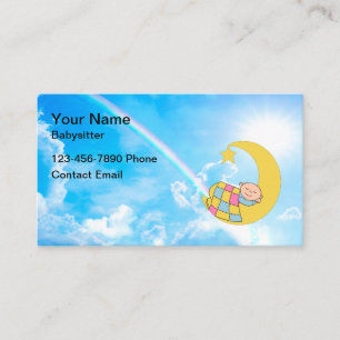 Tarjeta De Visita Cielo arcoiris de niñera suave