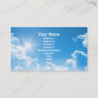 Tarjeta De Visita Cielo azul