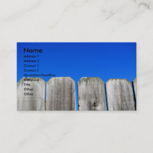 Tarjeta De Visita Cielo azul