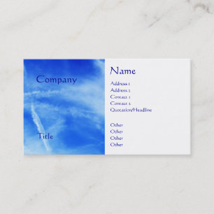 Tarjeta De Visita cielo azul