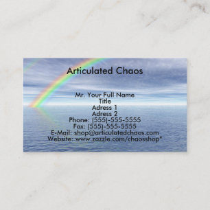 Tarjeta De Visita Cielo azul con arco iris