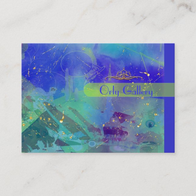 Tarjeta De Visita Cielo azul, plantilla abstracta (Anverso)