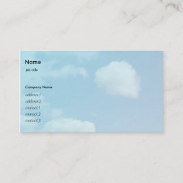 Tarjeta De Visita cielo azul y nubes blancas