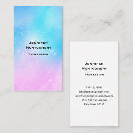 Tarjeta De Visita Cielo de gradiente rosa y azul pastel