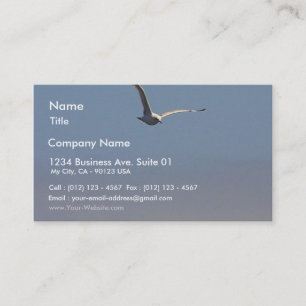 Tarjeta De Visita Cielo de las nubes de las gaviotas
