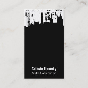 Tarjeta De Visita Cielo de medianoche céntrico de la parte superior