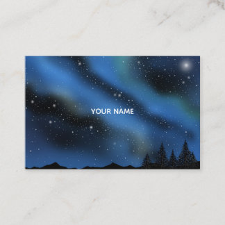 Tarjeta De Visita Cielo nocturno de la Nebulosa de la Aurora.