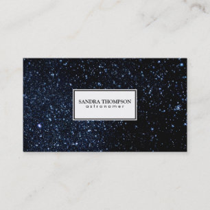 Tarjeta De Visita Cielo nocturno / Marco blanco