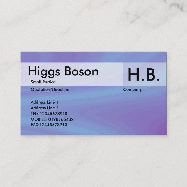 Tarjeta De Visita Cielo pulido (Anverso)