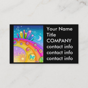 Tarjeta de visita - cielo retro del arte pop de