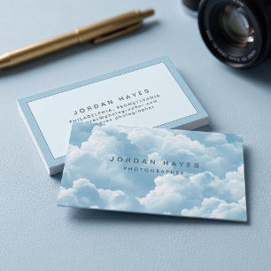 Tarjeta De Visita Cielo Soñador Nube Azul Suave