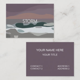 Tarjeta De Visita Cielo tormentoso nubes olas del mar meteorólogo