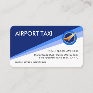 Tarjeta De Visita Cielos Azules Taxi de Avión Despegue